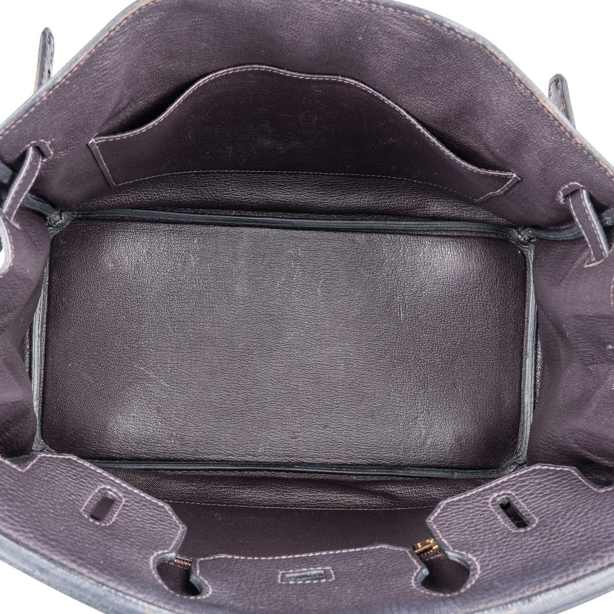 Bolso Hermès Birkin 30 de piel Togo en color azul oscuro (Prunoir)