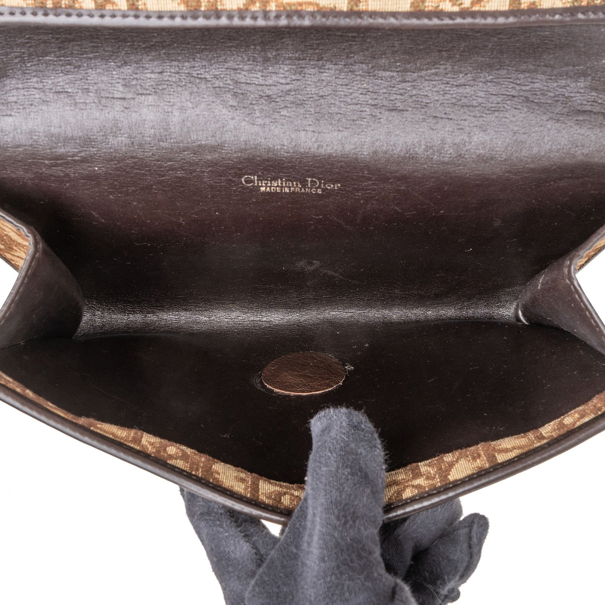 Sac à bandoulière vintage à rabat Christian Dior avec monogramme Trotter