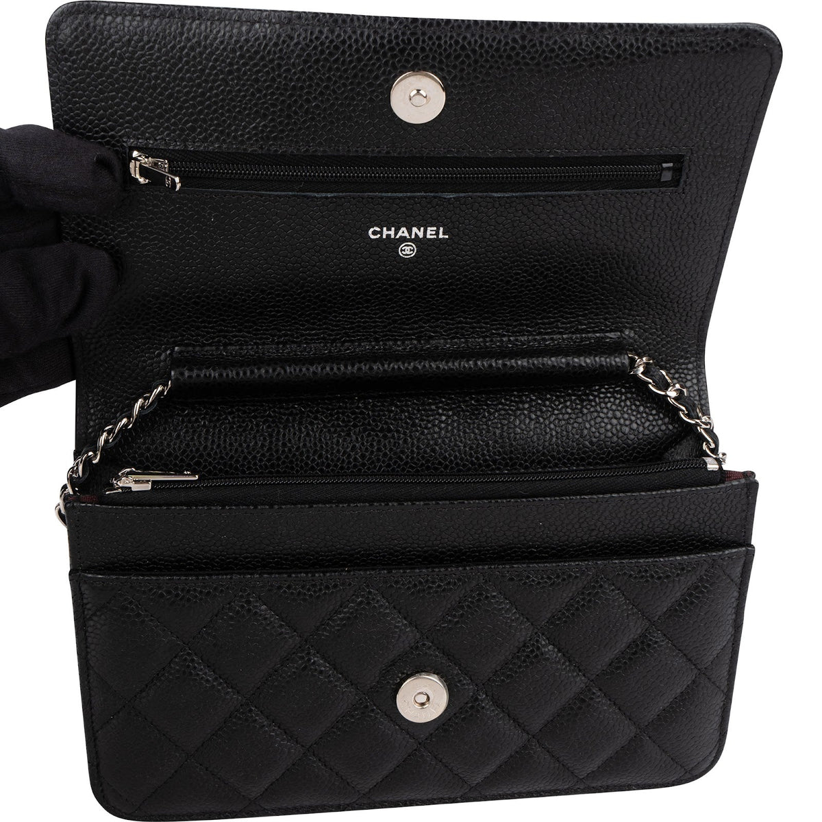 Chanel Caviar Leder Wallet on Chain Umhängetasche, Bild 11 von 14