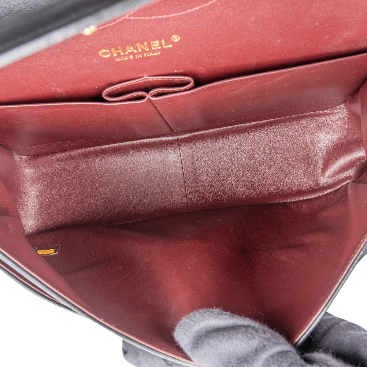 Chanel Jumbo Double Flap aus gestepptem Lammleder – Ansicht 14
