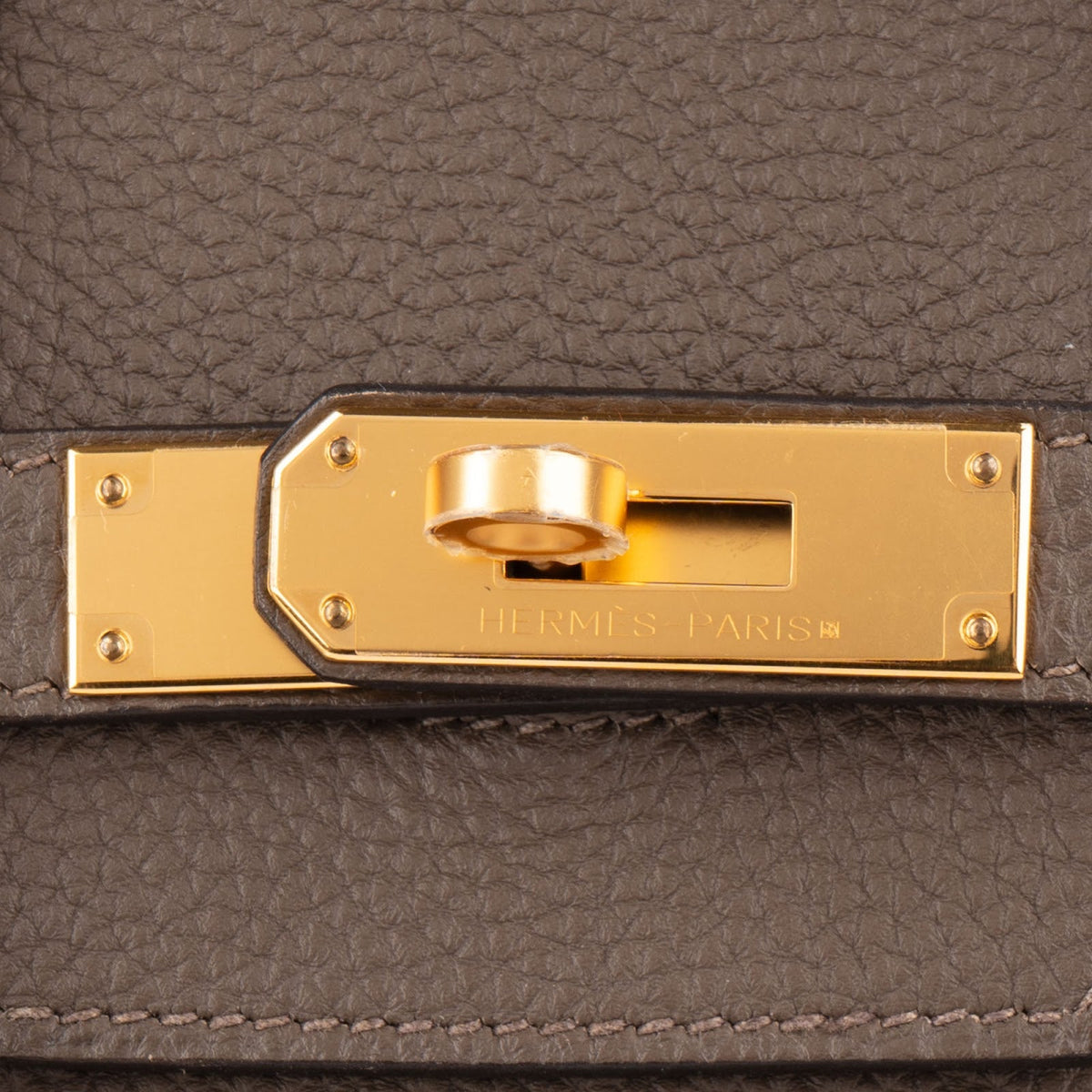 Hermès Birkin 35 handtas van taupekleurig Togo-leer