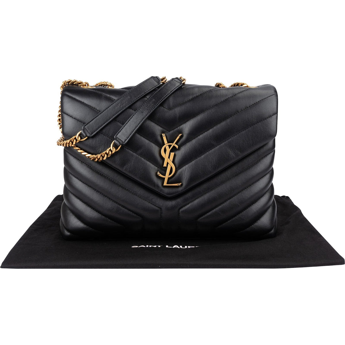 Borsa a tracolla media Loulou Saint Laurent in pelle trapuntata