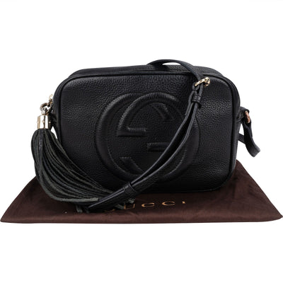 Gucci Soho crossbody tas van leer met GG-logo