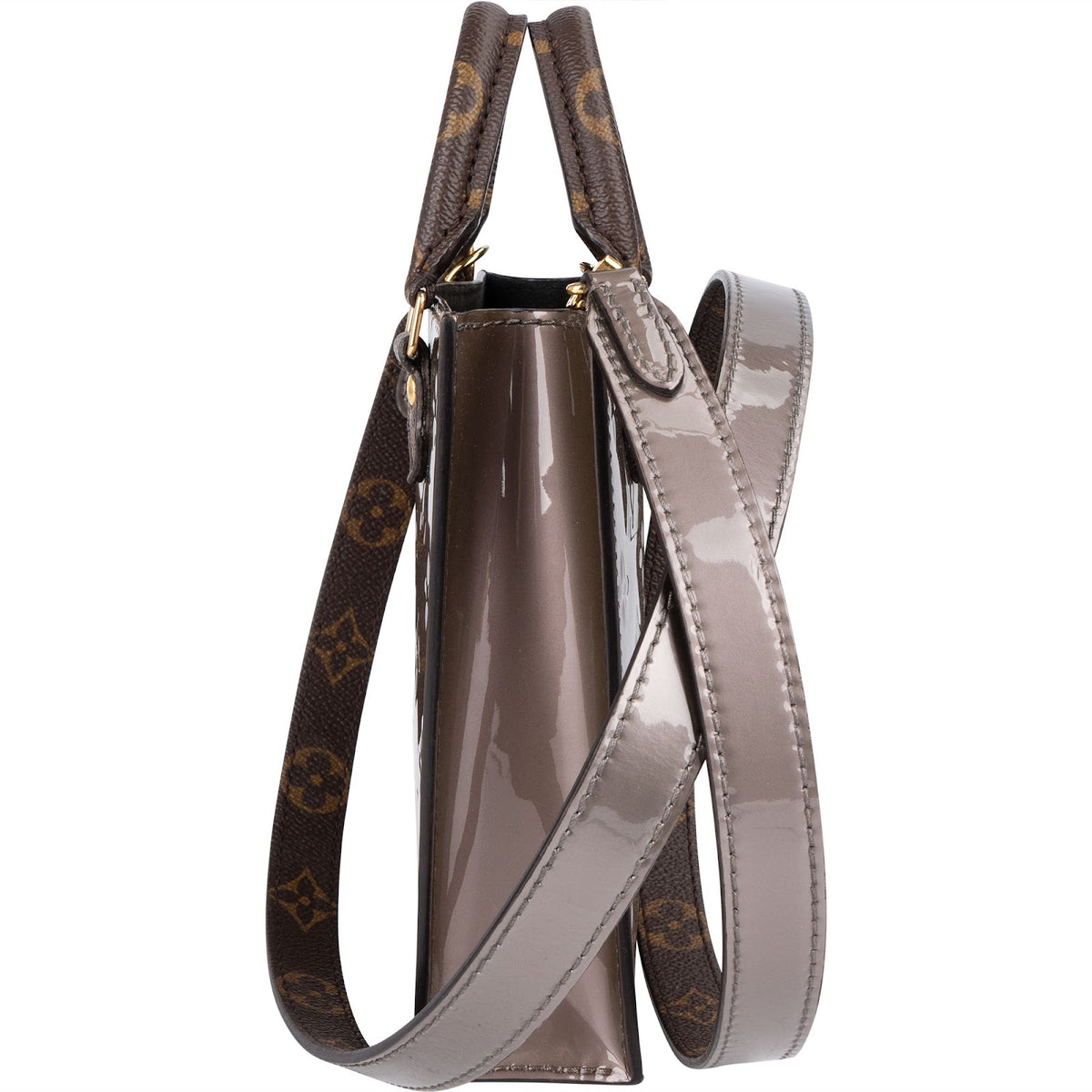 Louis Vuitton Monogram Vernis Petit Sac Plat handtas