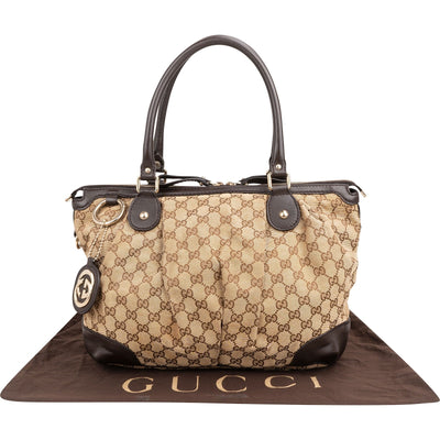 Gucci Monogram GG Canvas Sukey Tote Handbag