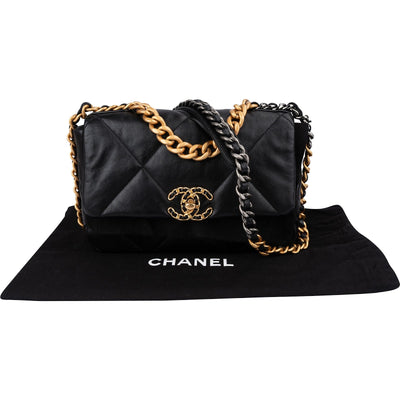 Chanel 19 Quilted Lambskin Medium Single Flap Crossbody Handbag