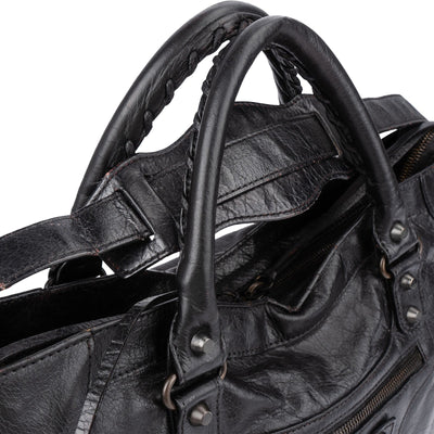 Balenciaga Black Leather Classic City Handbag