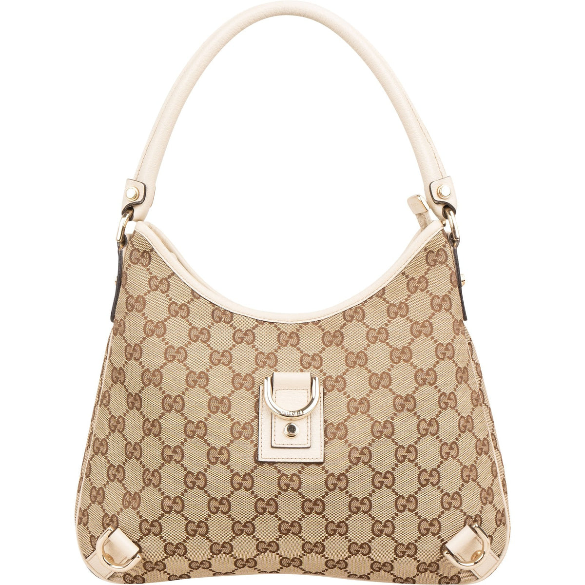 Gucci Monogram GG Canvas Abbey D-Ring aus Canvas und Leder – Vorderansicht