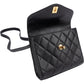 Chanel Quilted Lambskin 24K Gold Single Flap Crossbody Bag