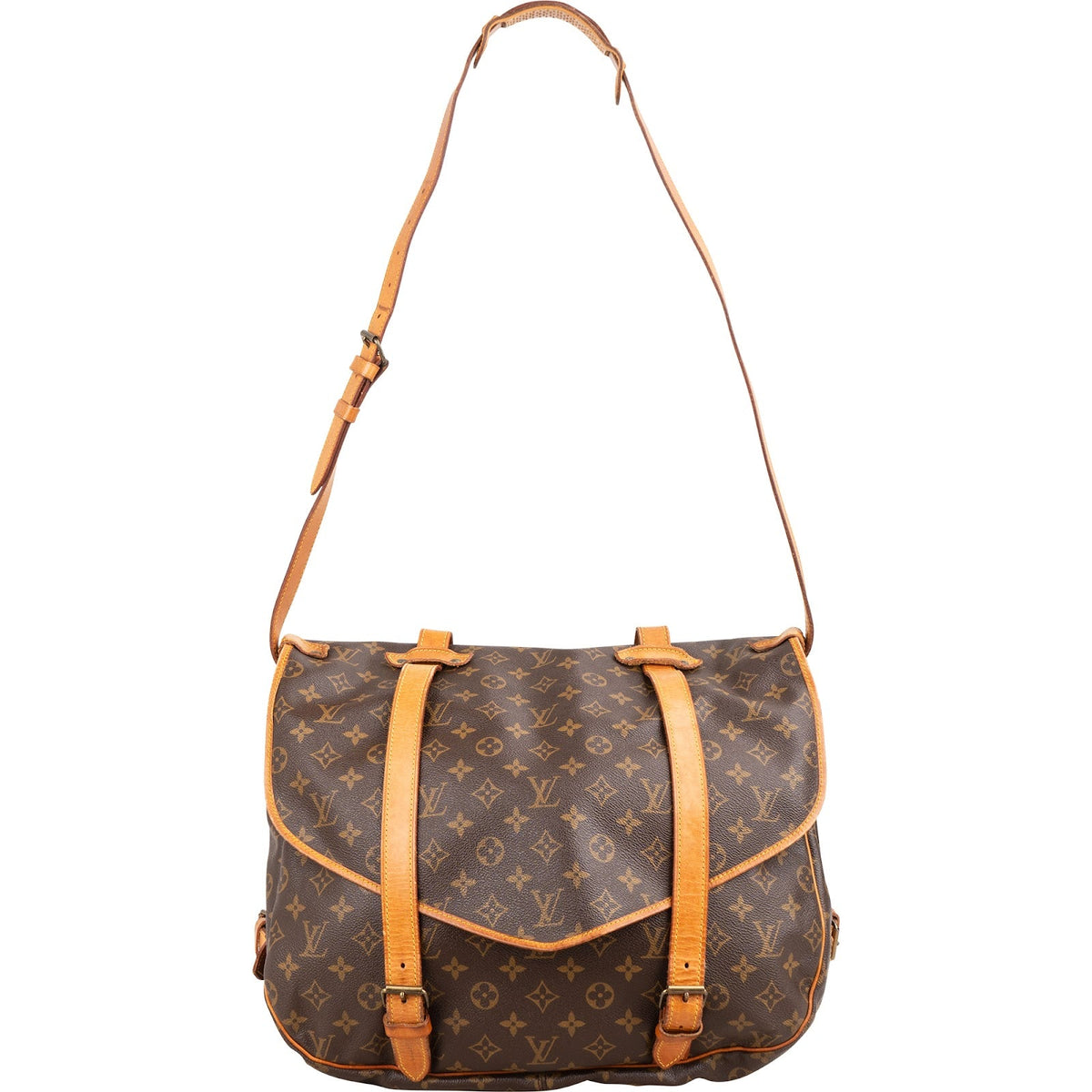 Borsa a tracolla Louis Vuitton Saumur 40 in tela Monogram