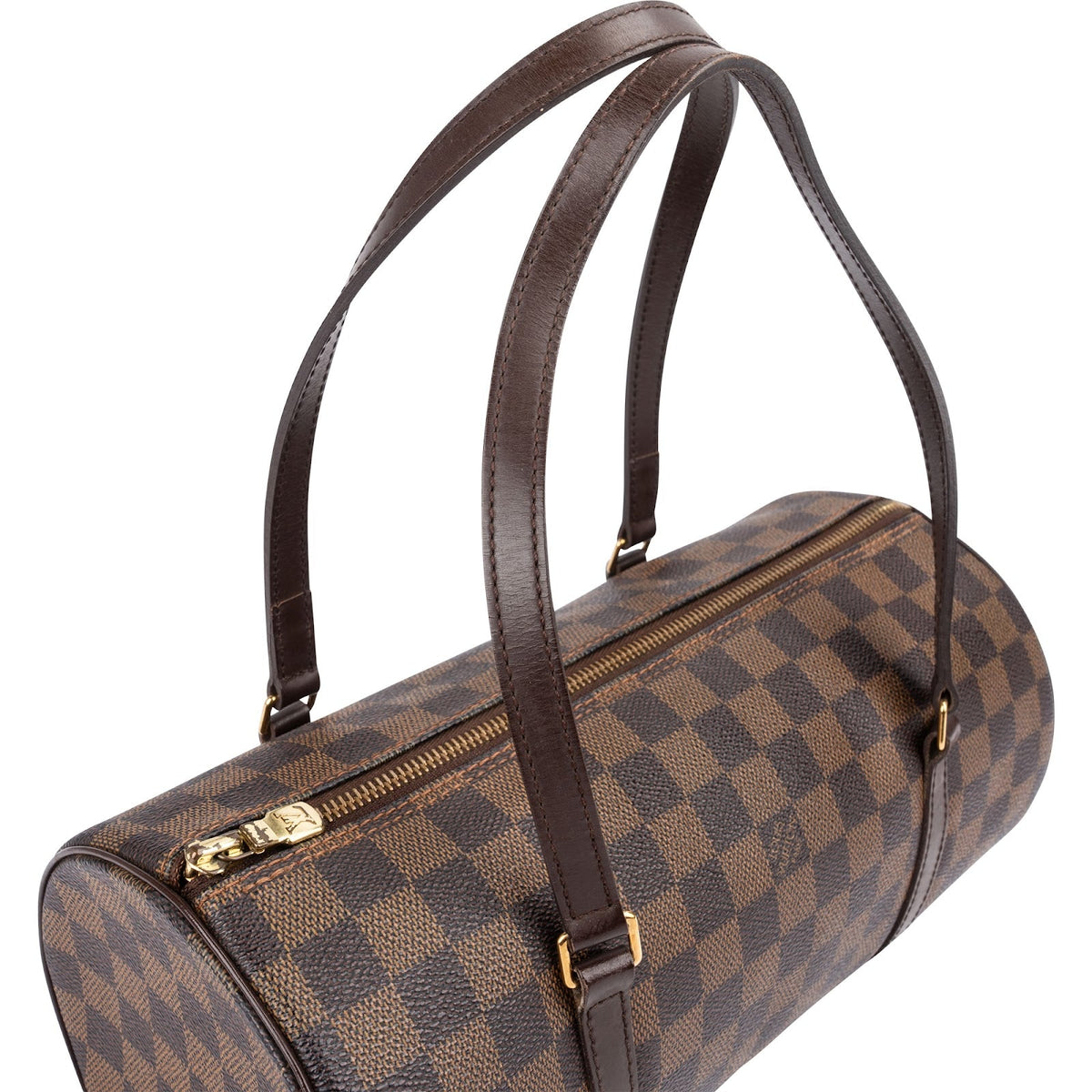 Sac à main Louis Vuitton Papillon 30 en toile Damier Ébène