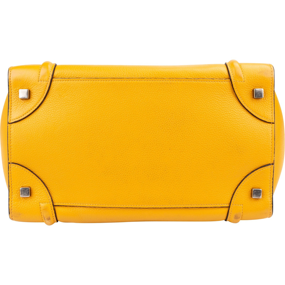 Celine Luggage Tote aus gelbem Drummed-Kalbsleder – Ansicht 7