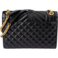 Saint Laurent Grain De Poudre Embossed Leather Envelope Crossbody Bag