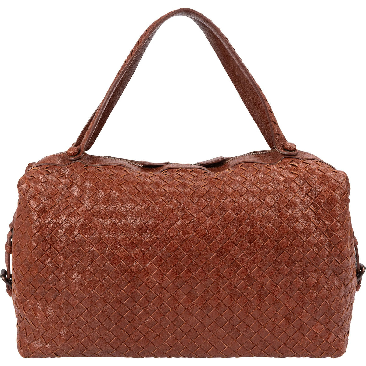 Bolso de mano Bottega Veneta Boston 40 en piel Intrecciato granulada