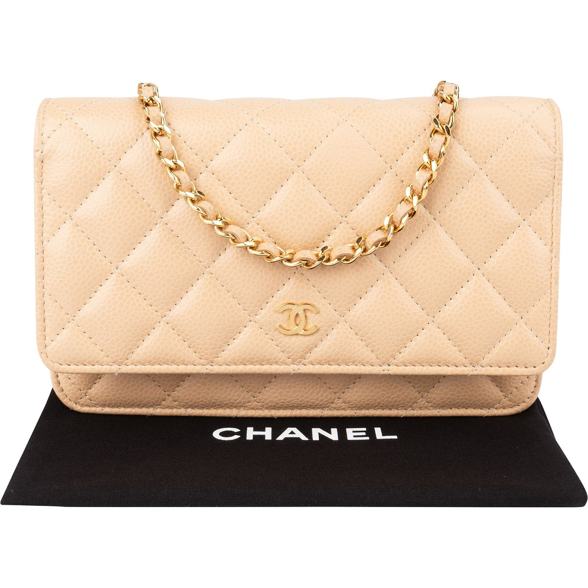 Borsa a tracolla Wallet on Chain di Chanel in pelle caviar trapuntata
