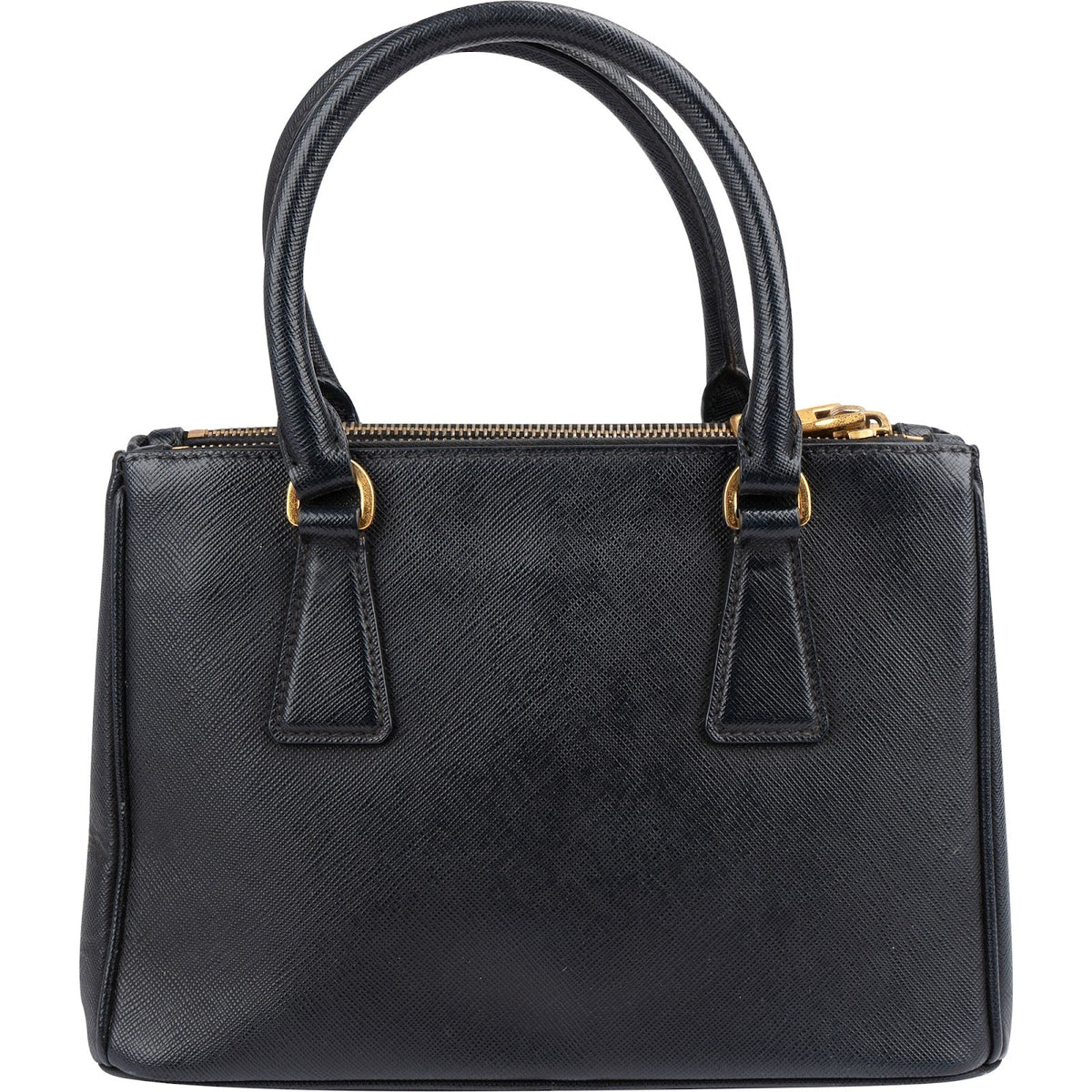 Prada Small Galleria aus schwarzem Saffiano-Leder – Ansicht 4