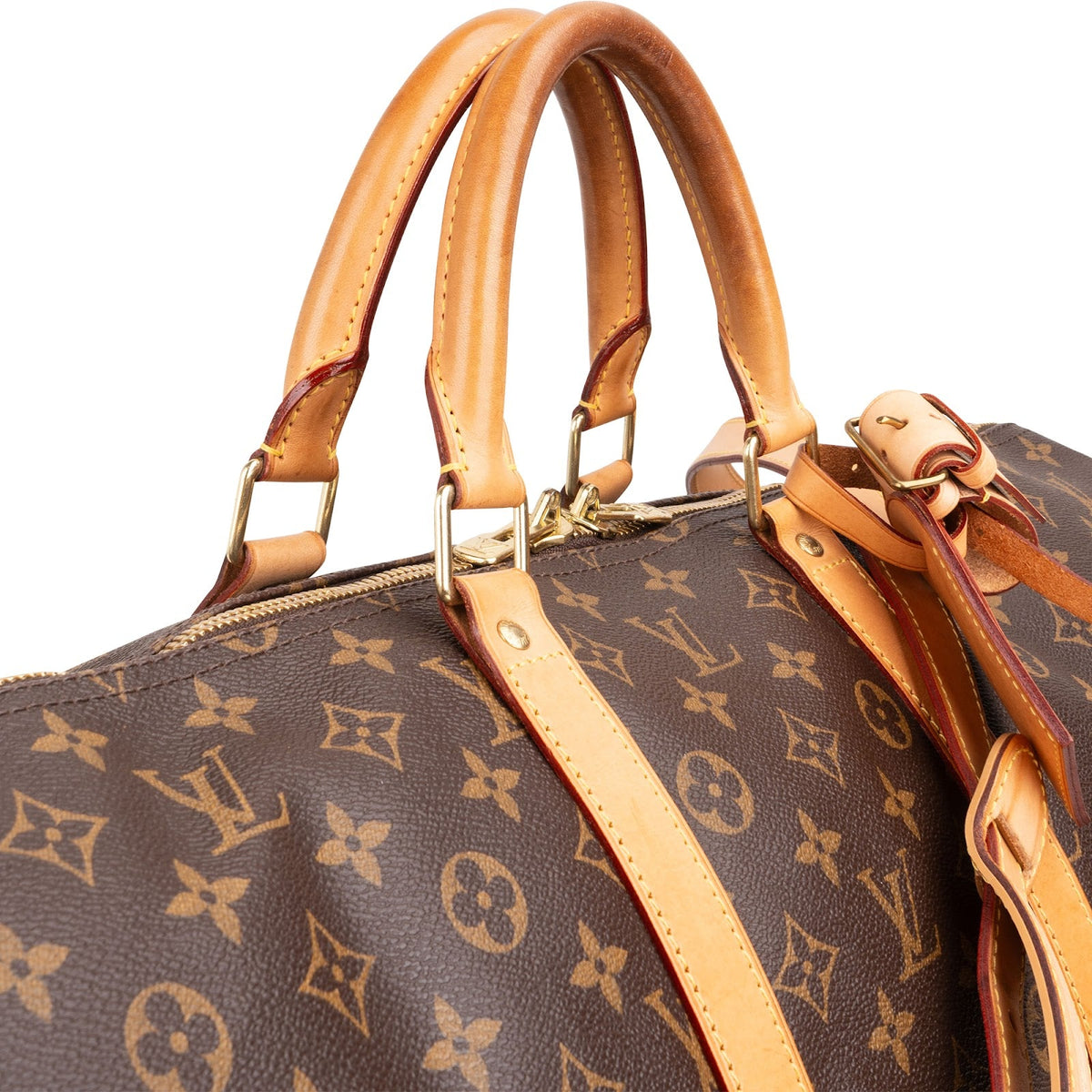 Borsa da viaggio Louis Vuitton Keepall 55 Bandoulière in tela Monogram