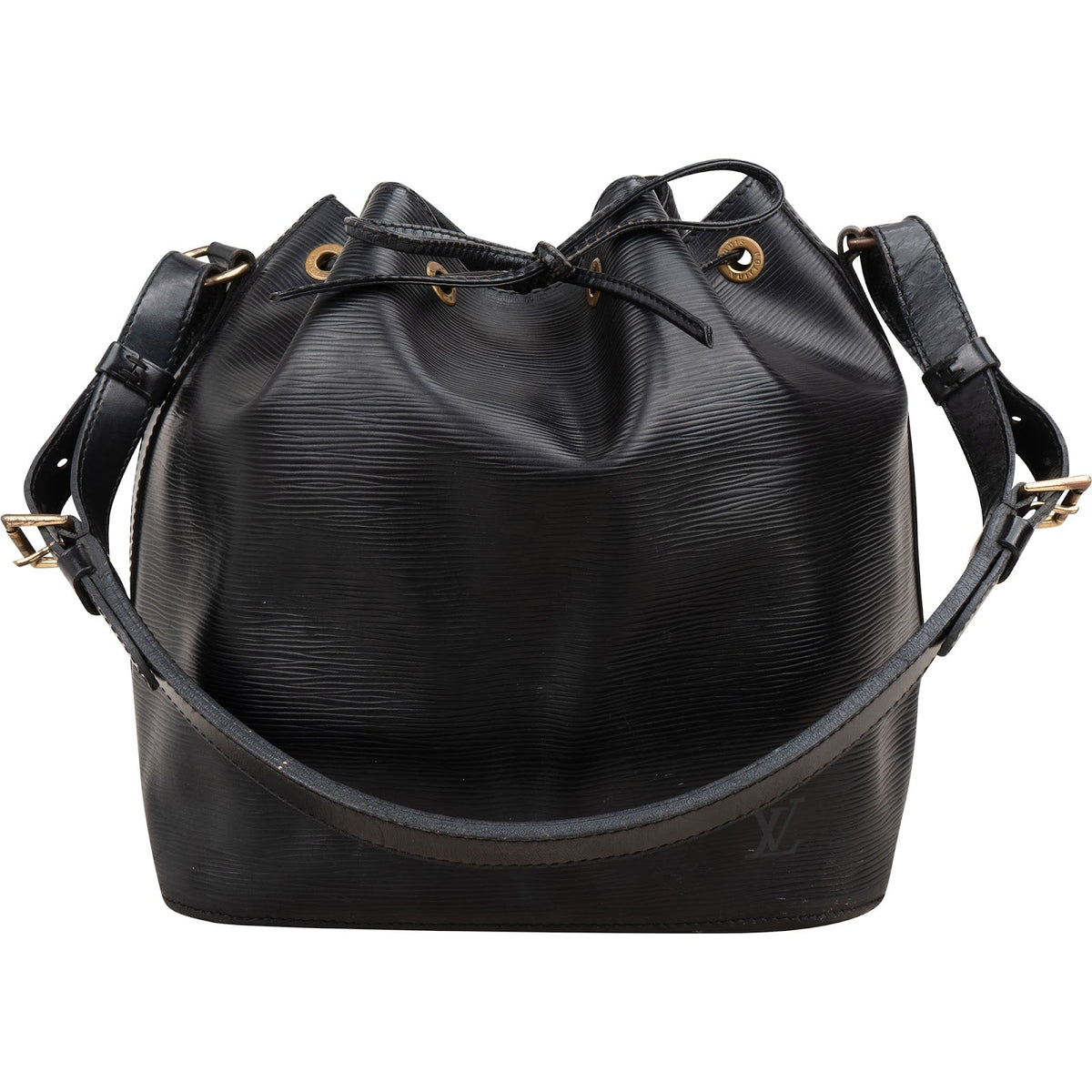 Louis Vuitton Schwarz Epi Sac Noé Petit aus Epi-Leder – Vorderansicht