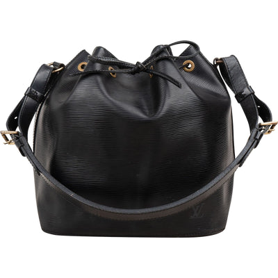 Borsa a spalla Louis Vuitton Petit Noé in pelle Epi nera