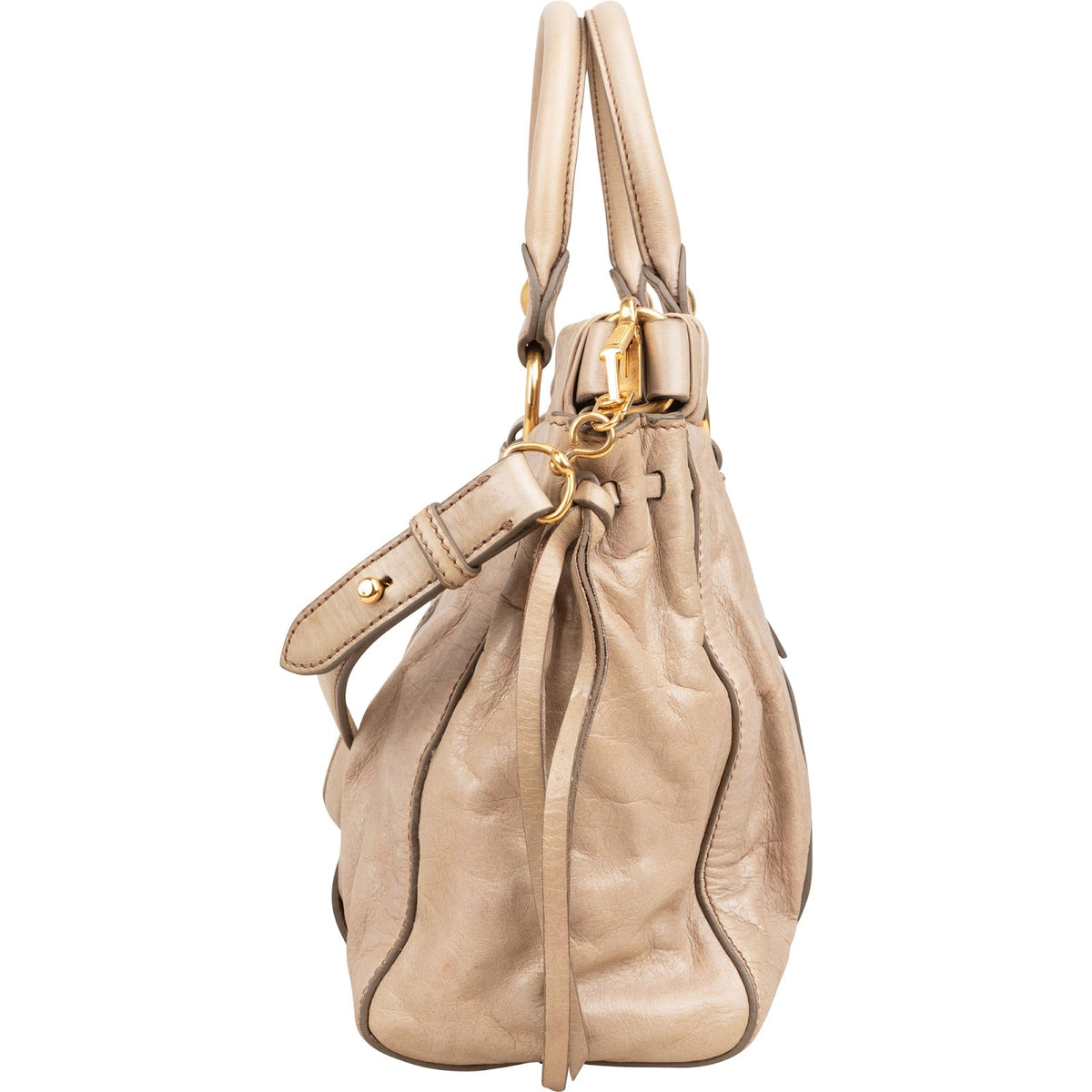 Miu Miu Bauletto Satchel aus Vitello-Lux-Leder – Ansicht 6