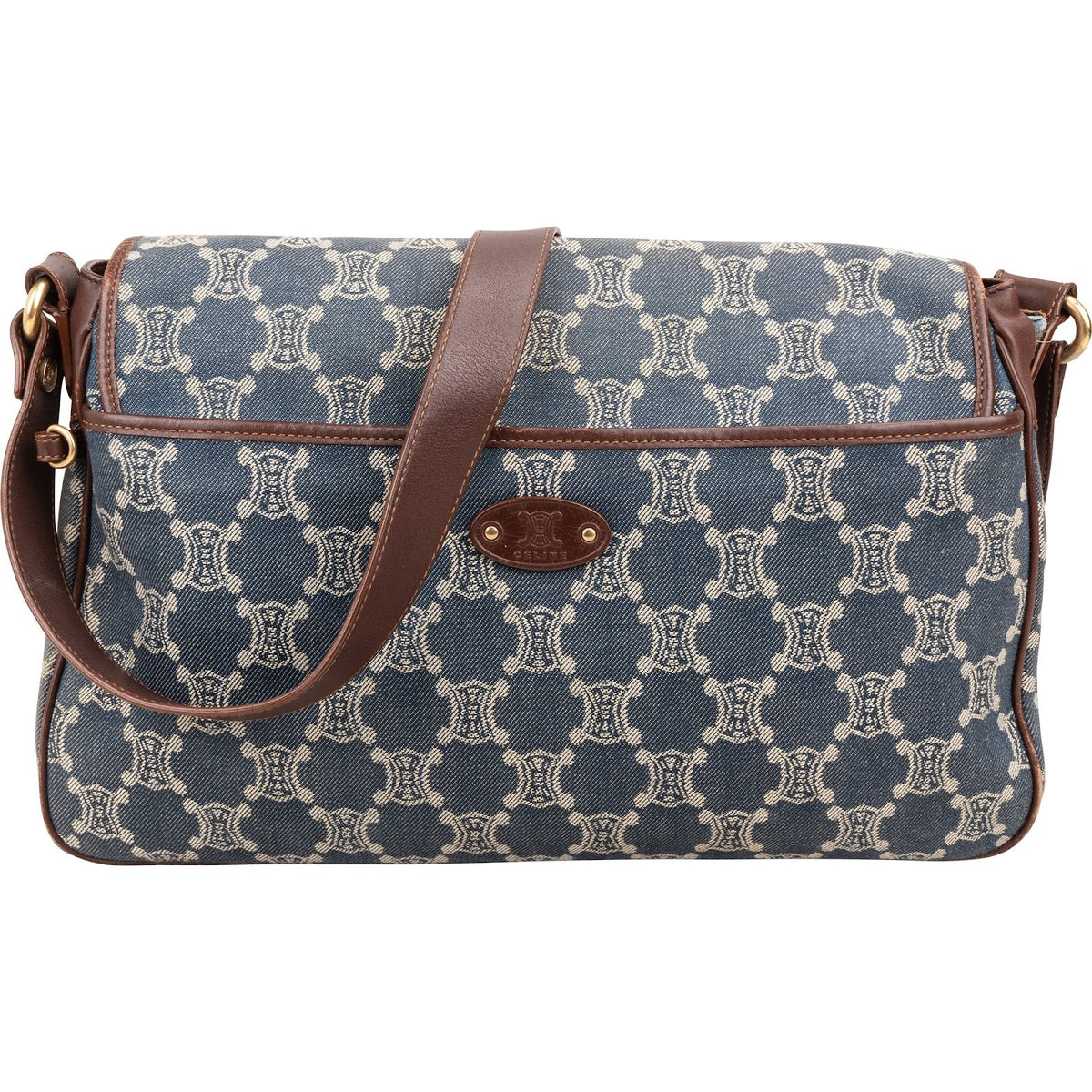 Celine Monogram Macadam Denim Messenger Umhängetasche, Bild 3 von 11
