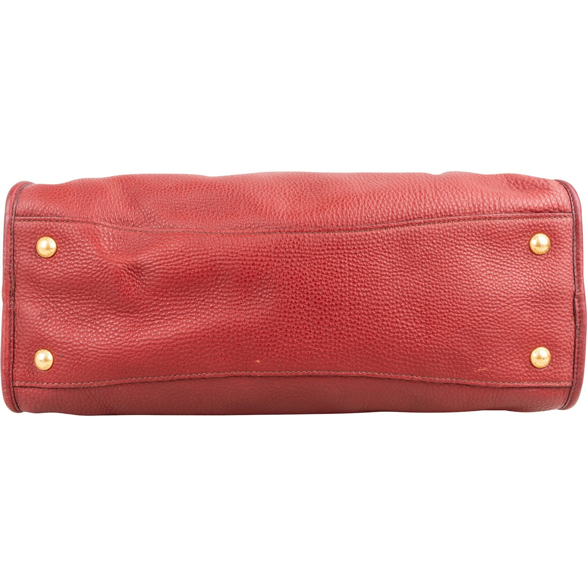 Prada Rot Vitello Daino Leder Satchel City Handtasche, Bild 6 von 10