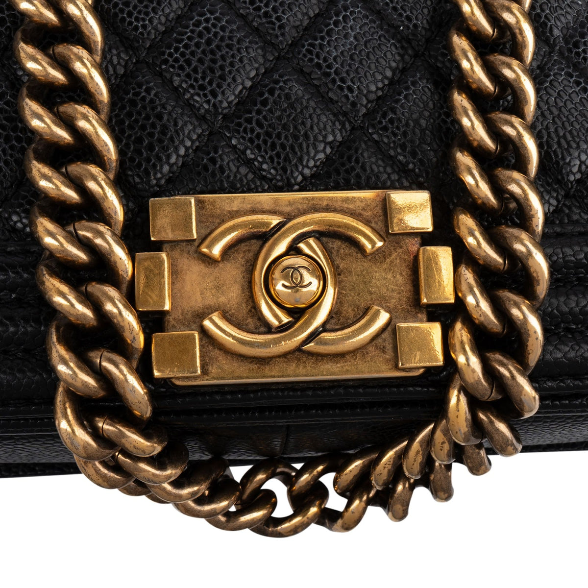Chanel Caviar Leder Boy Single Flap Umhängetasche, Bild 9 von 14