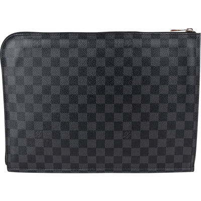 Louis Vuitton Monogram Damier Graphite Pochete Documents GM Clutch