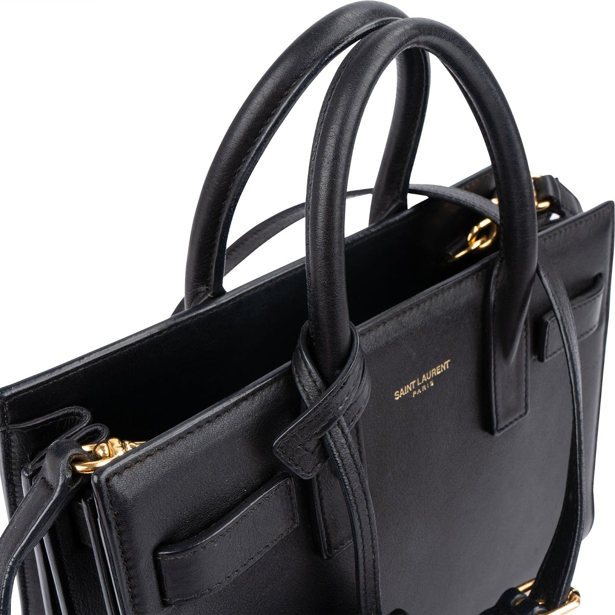 Saint Laurent Smooth Leather Sac De Jour Baby Handbag