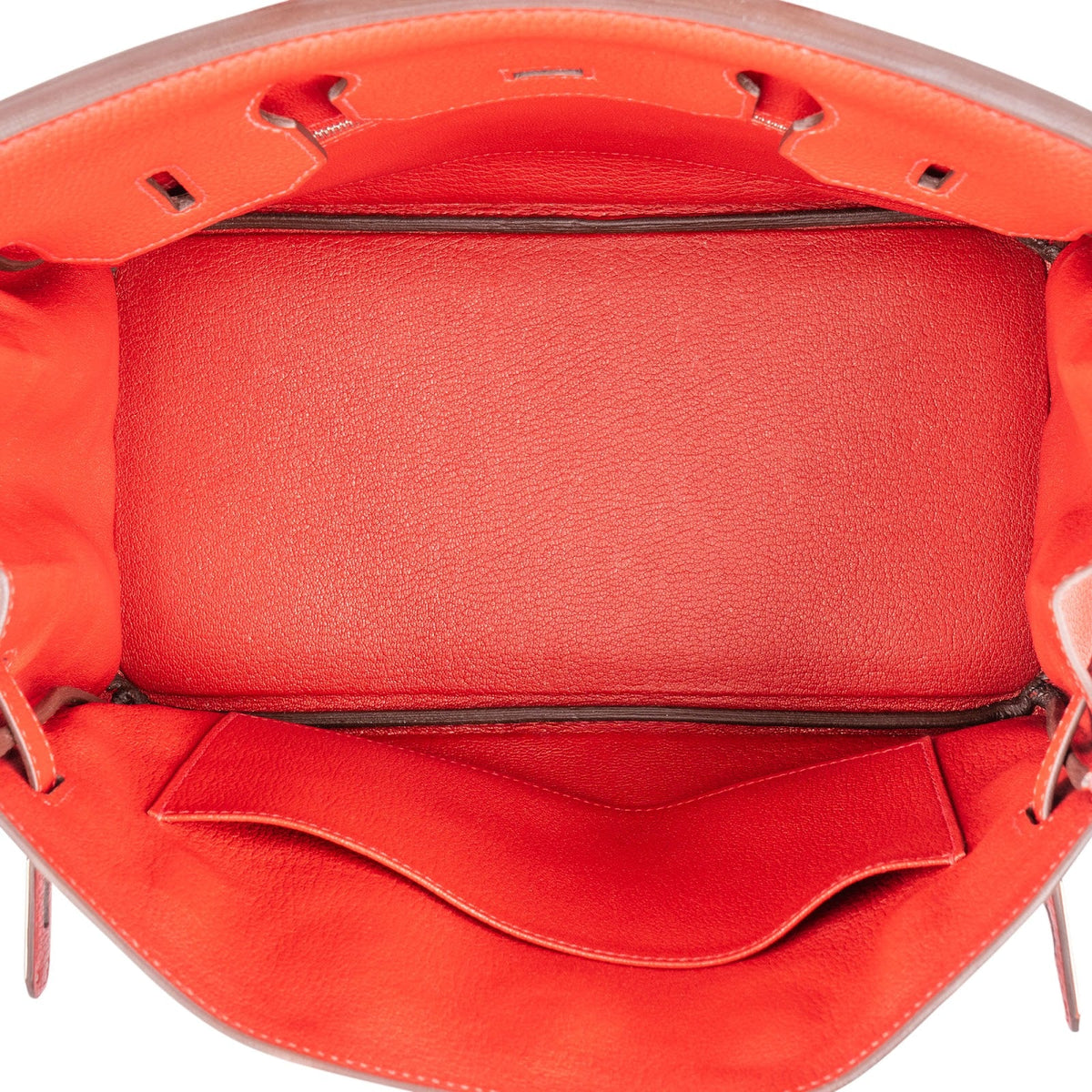 Hermès Rouge Garance Togo lederen Palladium Birkin 30 handtas