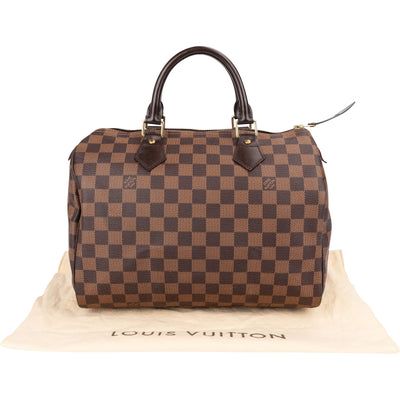 Louis Vuitton Monogram Damier Ebene Speedy 30 Handbag