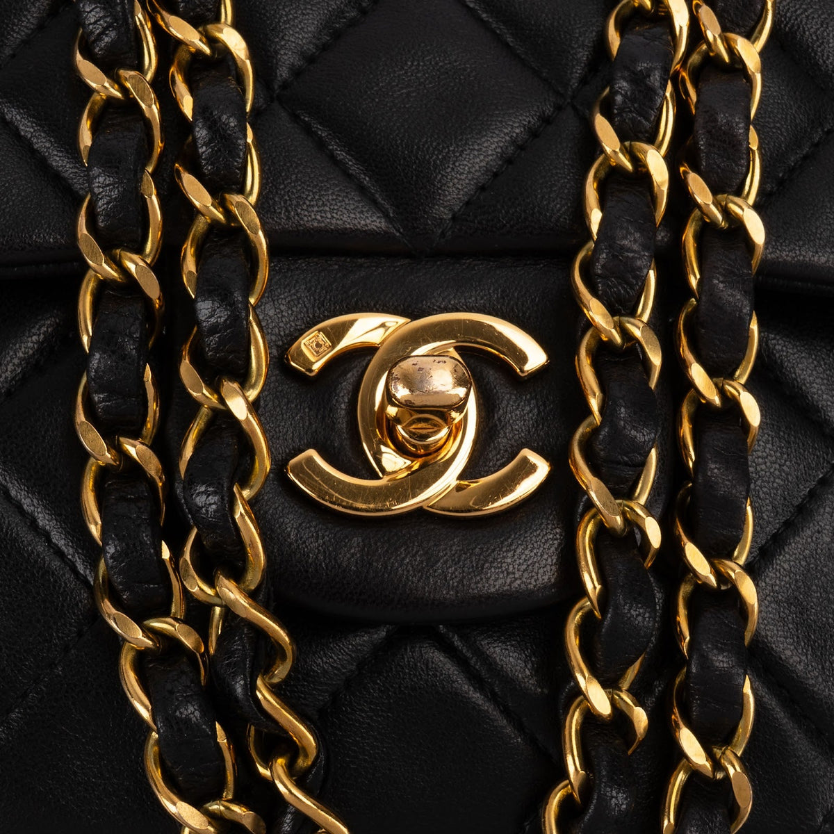 Chanel Lammleder Gold Medium Double Flap Schultertasche, Bild 9 von 15