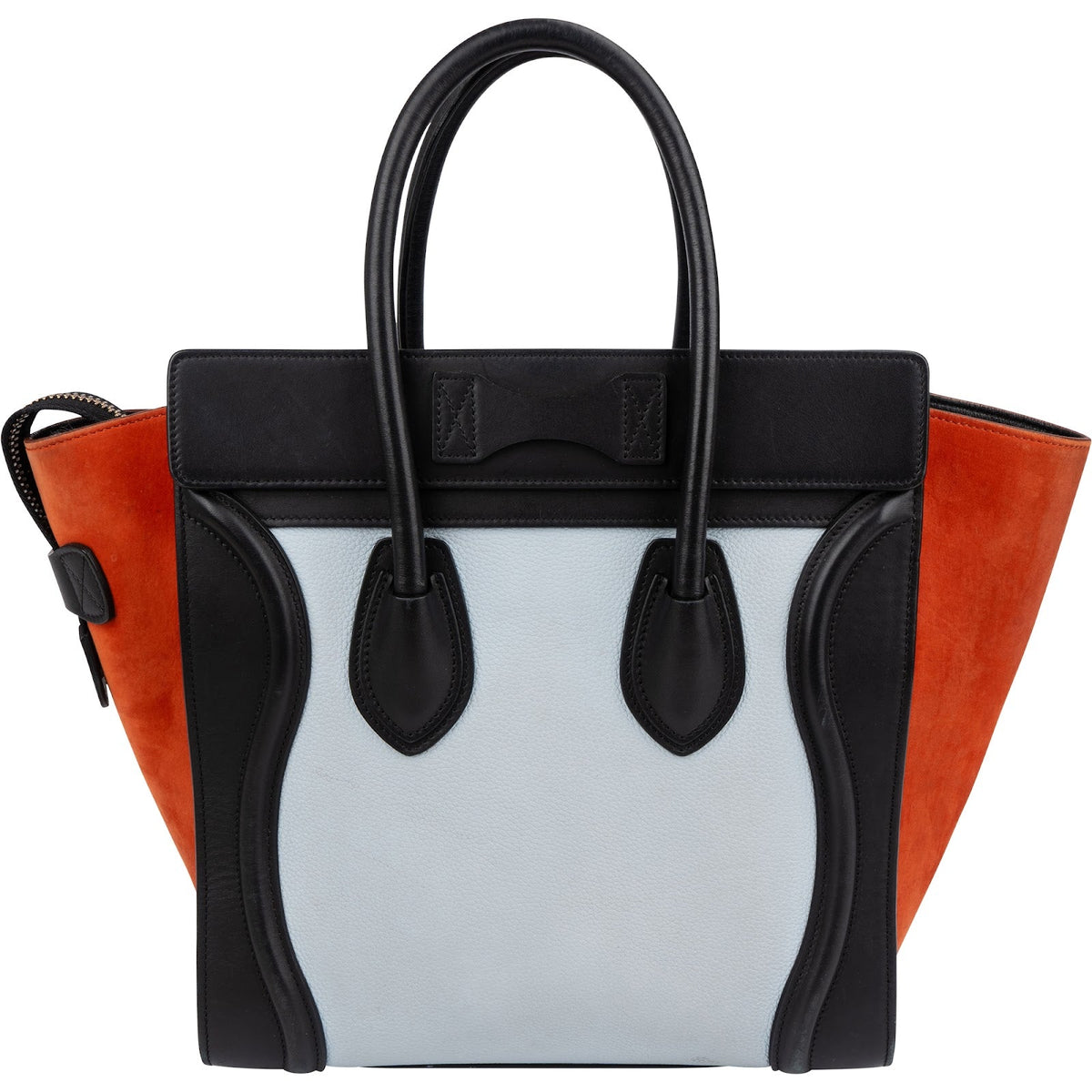 Celine Luggage Small aus dreifarbigem Wildleder und Leder – Ansicht 5