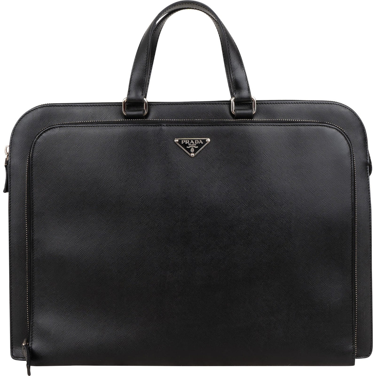 Sac à main Prada Triangle Briefcase en cuir Saffiano
