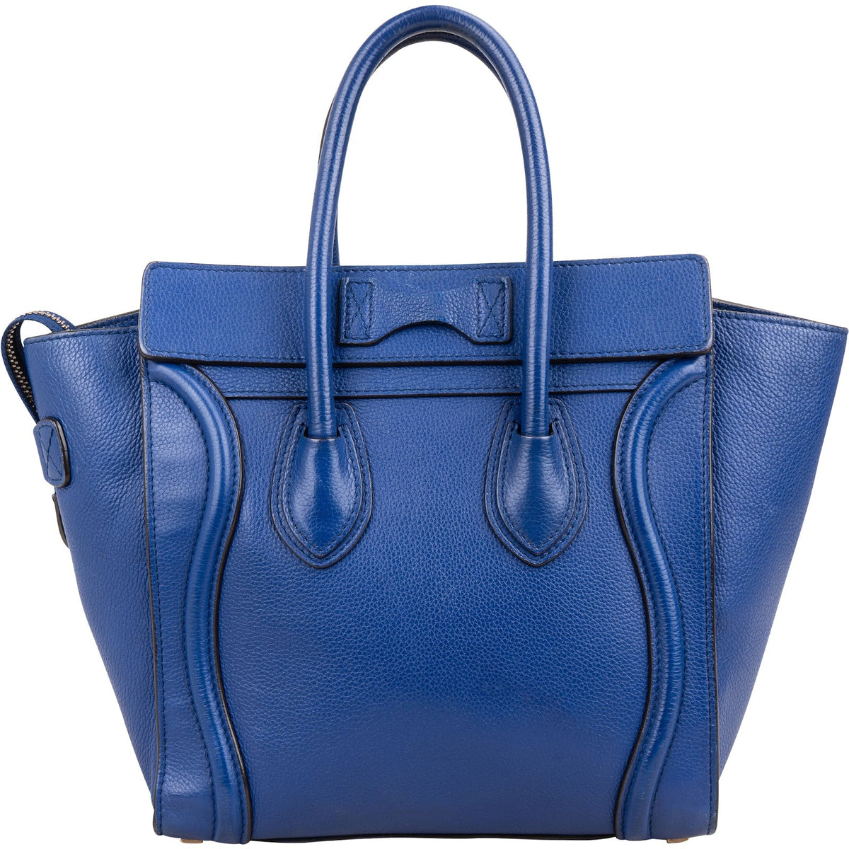 Céline Bleu genarbtes Kalbsleder Luggage Handtasche, Bild 5 von 11