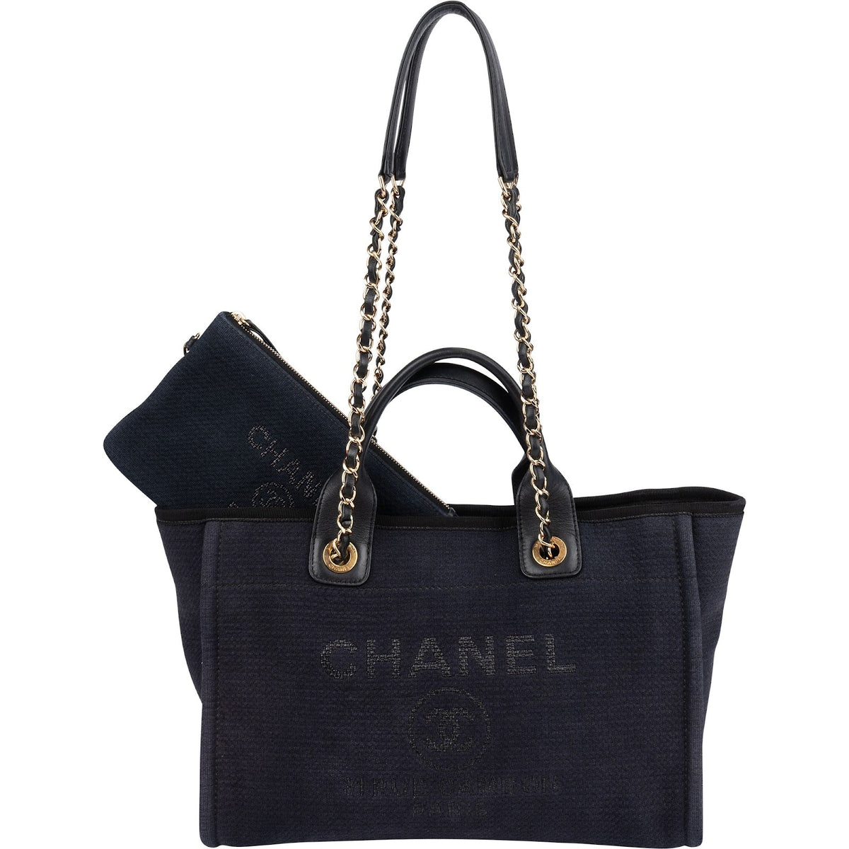 Chanel Canvas Deauville Small Tote Schoudertas