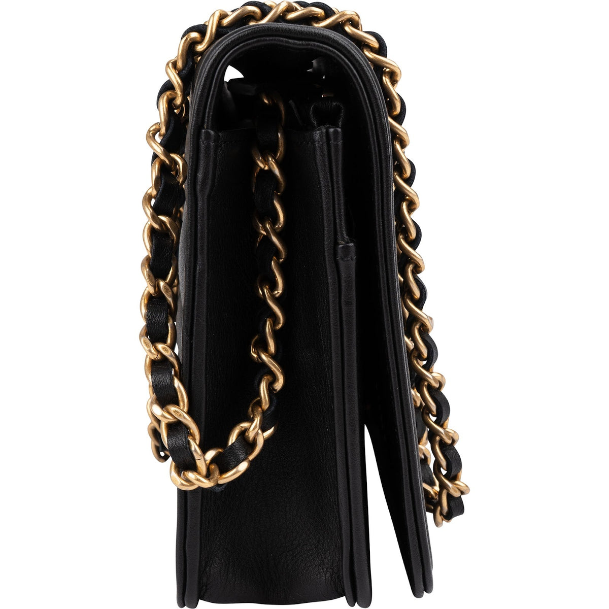 Chanel Small Boy Wallet On Chain aus gestepptem Lammleder – Ansicht 3