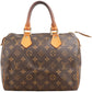 Louis Vuitton Monogram Canvas Speedy 25 aus Canvas und Vachetta-Leder – Vorderansicht