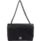 Chanel Quilted Caviar Leather Palladium Maxi Double Flap Crossbody Bag