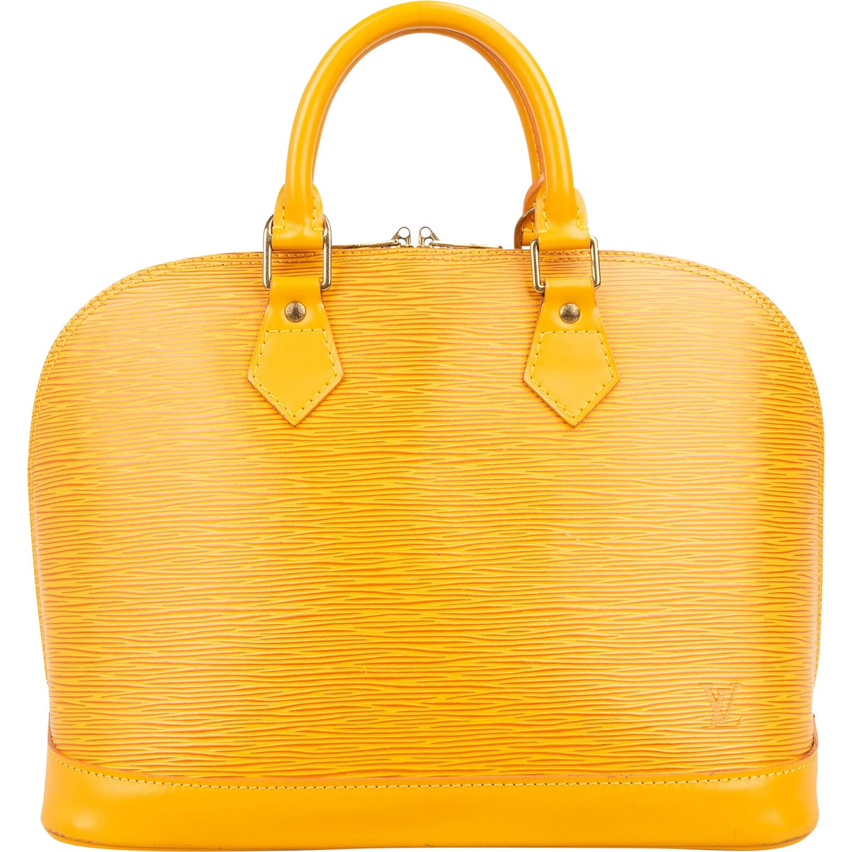 Louis Vuitton Alma PM aus gelbem Epi-Leder – Vorderansicht