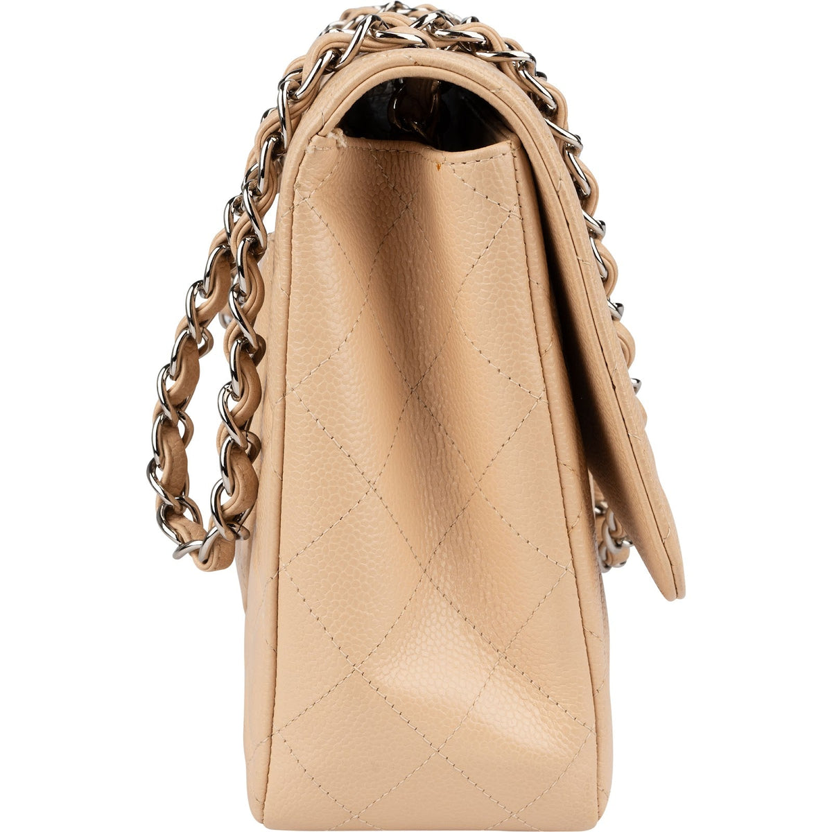 Chanel Jumbo Single Flap aus gestepptem Caviar-Leder – Ansicht 3