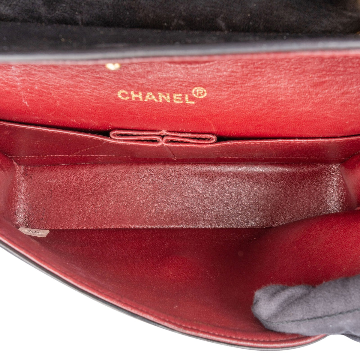 Chanel Lammleder Medium Gold Double Flap Schultertasche, Bild 14 von 15