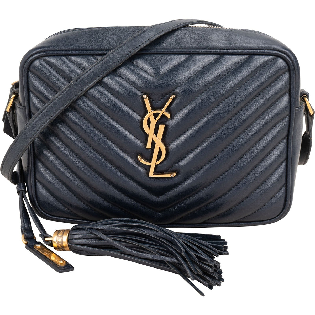 Saint Laurent Lou Camera aus Leder – Vorderansicht