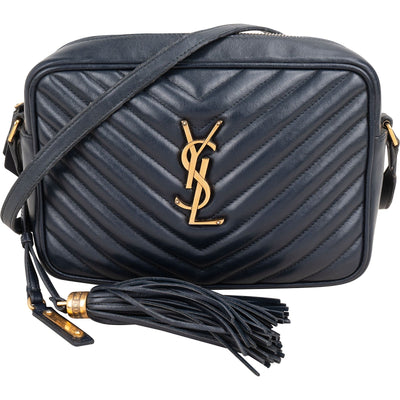 Sac bandoulière appareil photo Lou en cuir matelassé Saint Laurent