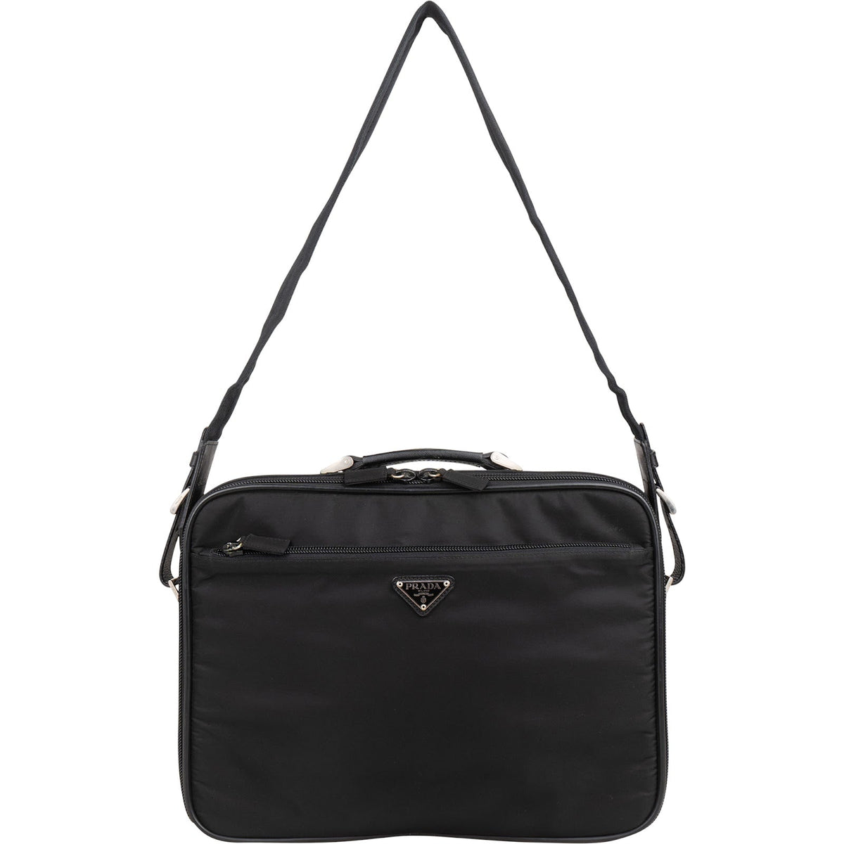 Prada Laptop Business Bag aus schwarzem Tessuto-Nylon – Ansicht 9