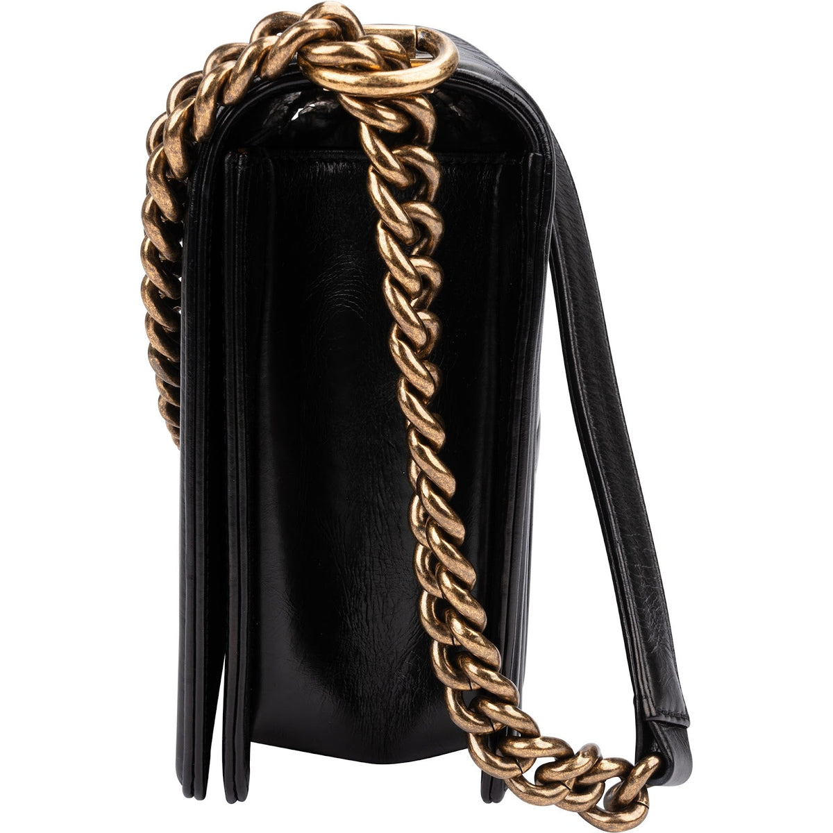 Chanel Large Boy Bag Paris-Salzburg aus Kalbsleder in Knitteroptik – Ansicht 5