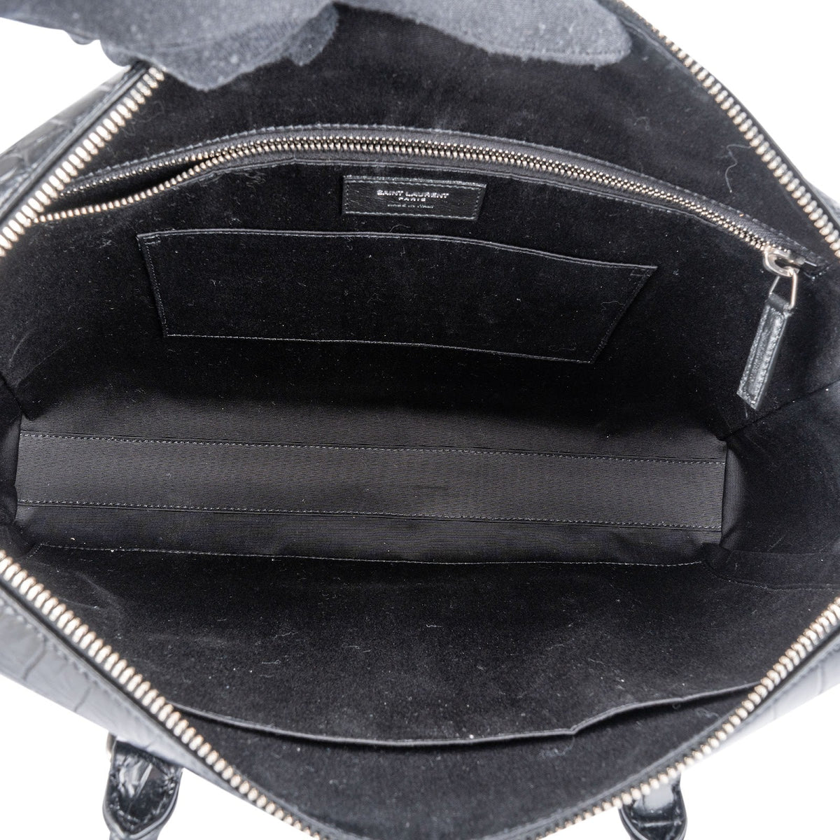 Sac à bandoulière Yves Saint Laurent en cuir embossé façon crocodile