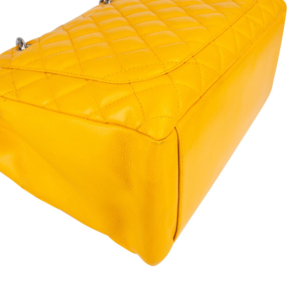 Chanel Maxi Grand Shopping CC Tote schoudertas van gewatteerd kaviaarkalfsleer
