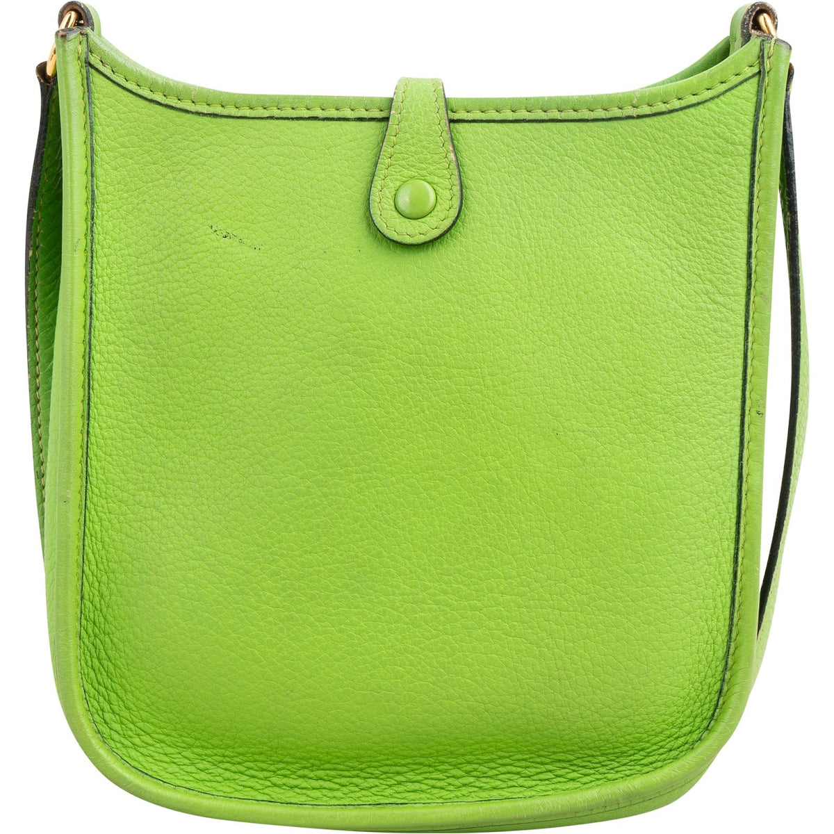 Bolso bandolera Hermès Evelyne PM de piel Clemence color verde