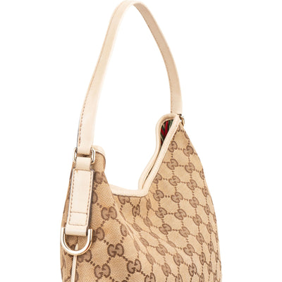 Sac hobo à bandoulière Gucci en toile monogram GG avec logo Interlocking G